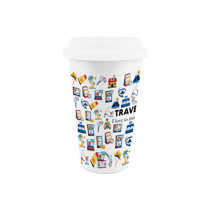 Purely Home Travel Agent Ceramic Travel Mug