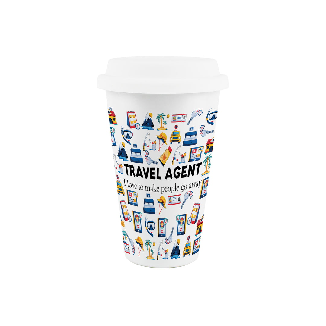 Purely Home Travel Agent Ceramic Travel Mug