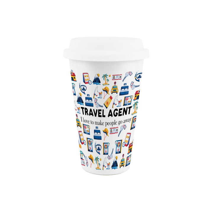 Purely Home Travel Agent Ceramic Travel Mug