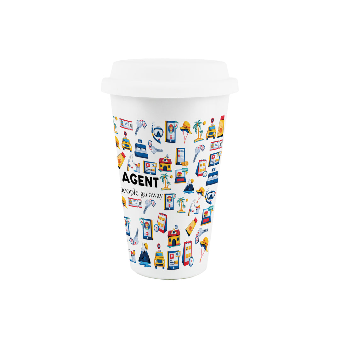 Purely Home Travel Agent Ceramic Travel Mug