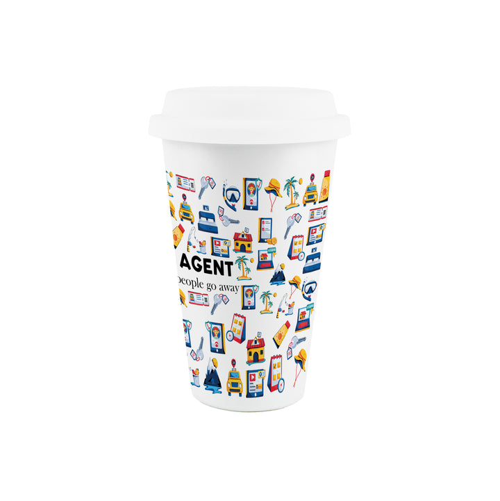 Purely Home Travel Agent Ceramic Travel Mug