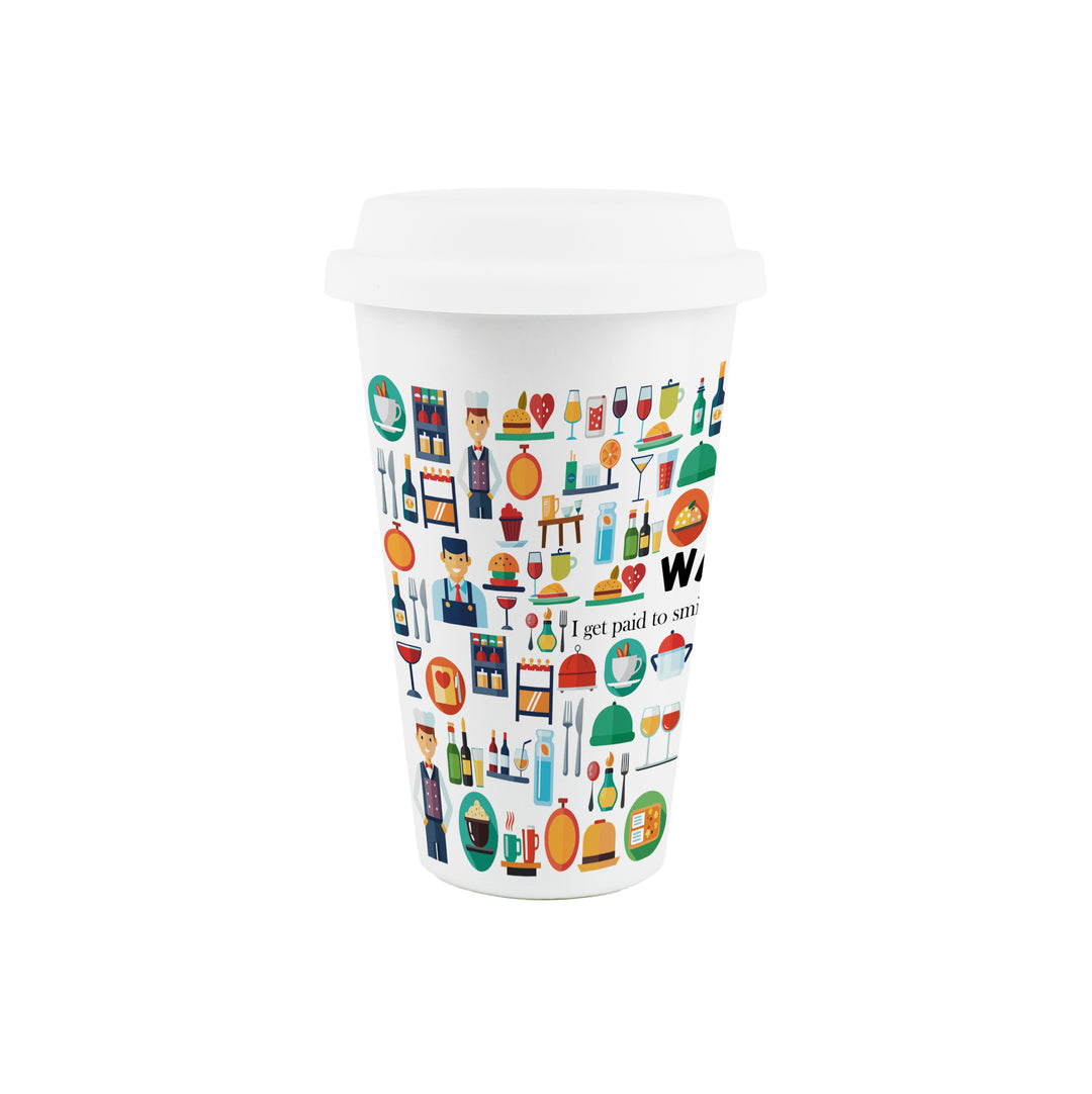 Purely Home Waiter Ceramic Travel Mug