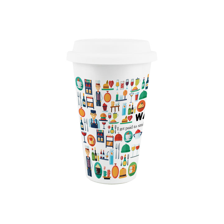 Purely Home Waiter Ceramic Travel Mug