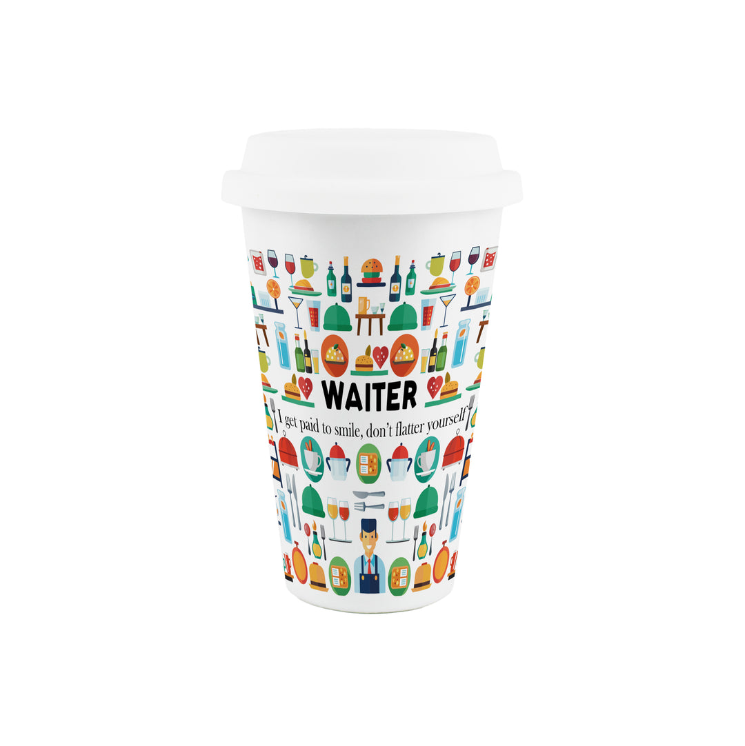 Purely Home Waiter Ceramic Travel Mug