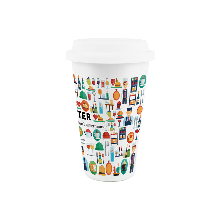 Purely Home Waiter Ceramic Travel Mug