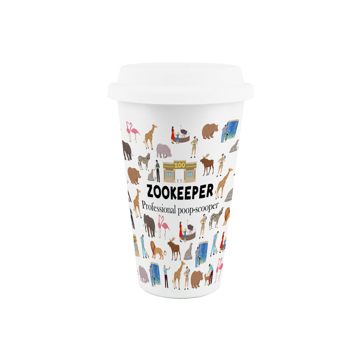 Purely Home Zookeeper Ceramic Travel Mug