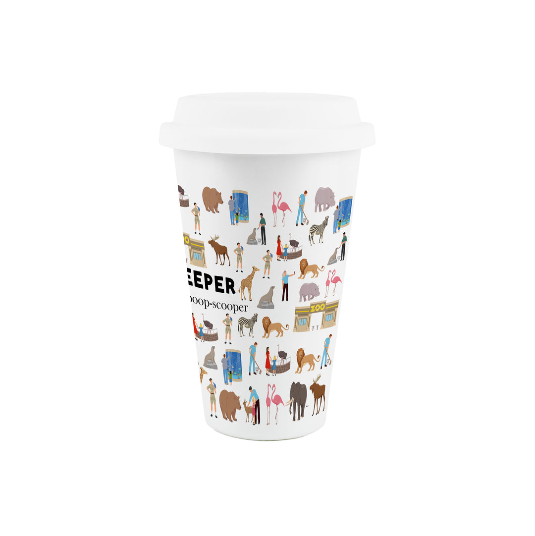 Purely Home Zookeeper Ceramic Travel Mug