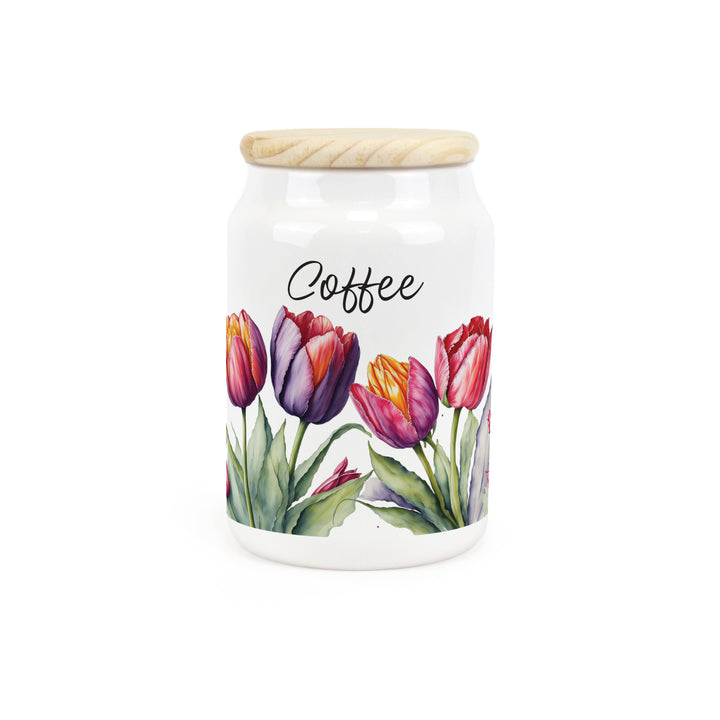 Purely Home Tulips Ceramic Kitchen Canisters