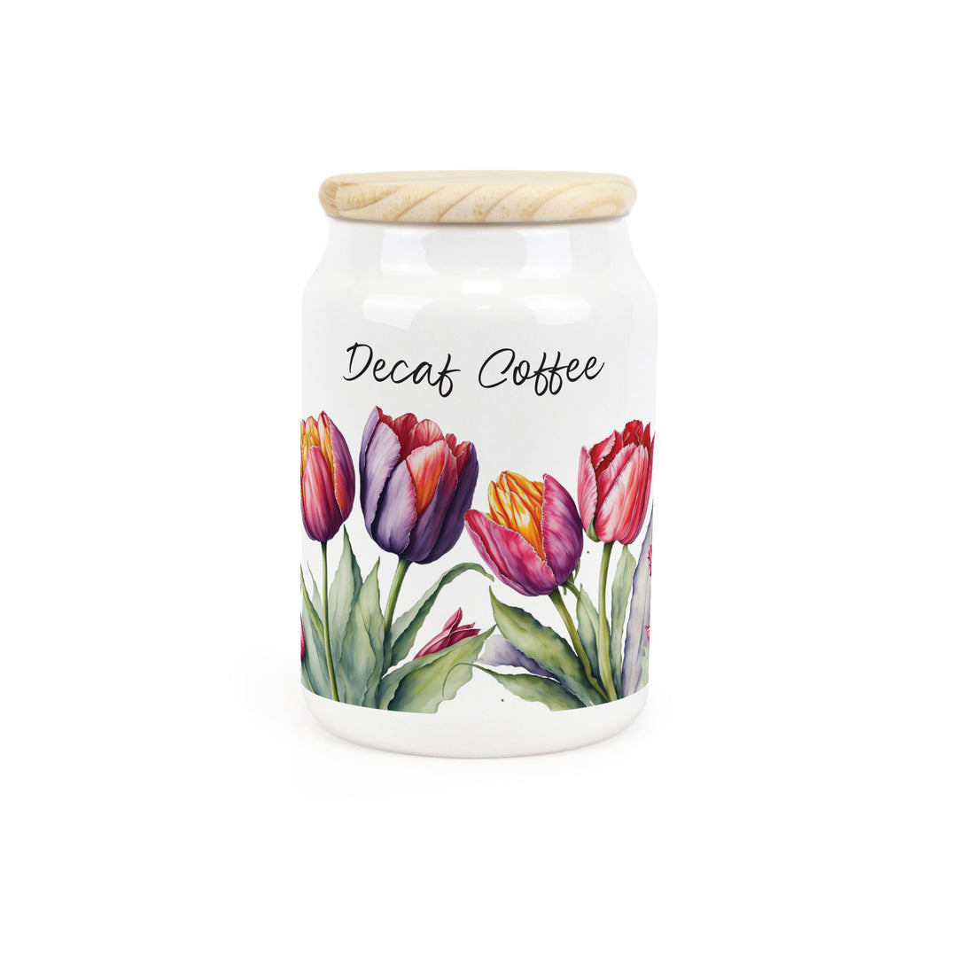 Purely Home Tulips Ceramic Kitchen Canisters