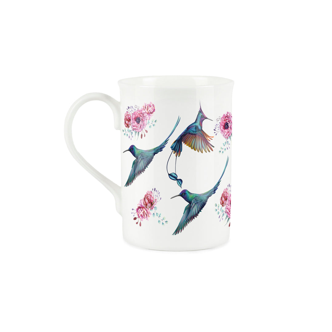 Purely Home Floral Hummingbirds Bone China Mug