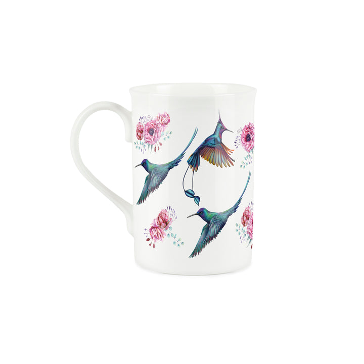 Purely Home Floral Hummingbirds Bone China Mug