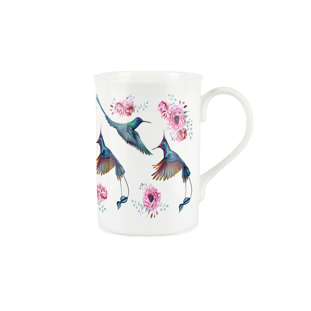 Purely Home Floral Hummingbirds Bone China Mug