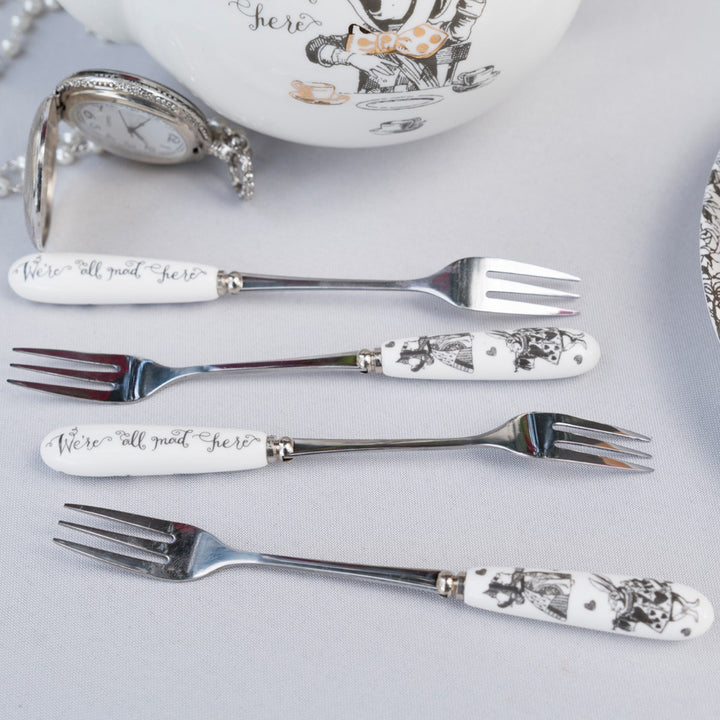 Victoria & Albert Alice in Wonderland Pastry/Cake Forks Set