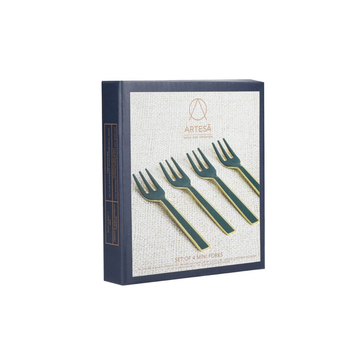 Artesà Green & Gold Mini Serving Forks