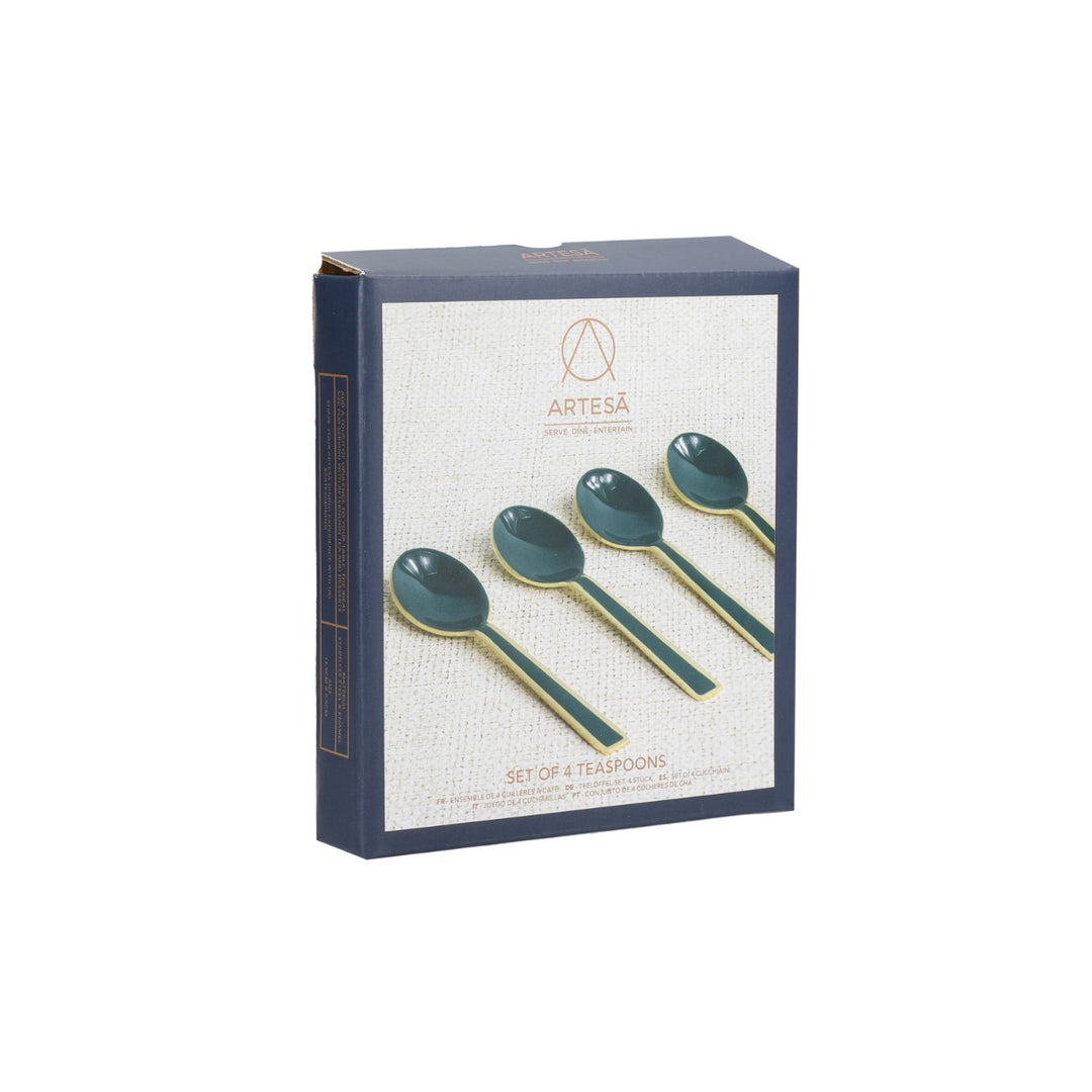 Artesà Green & Gold Teaspoons