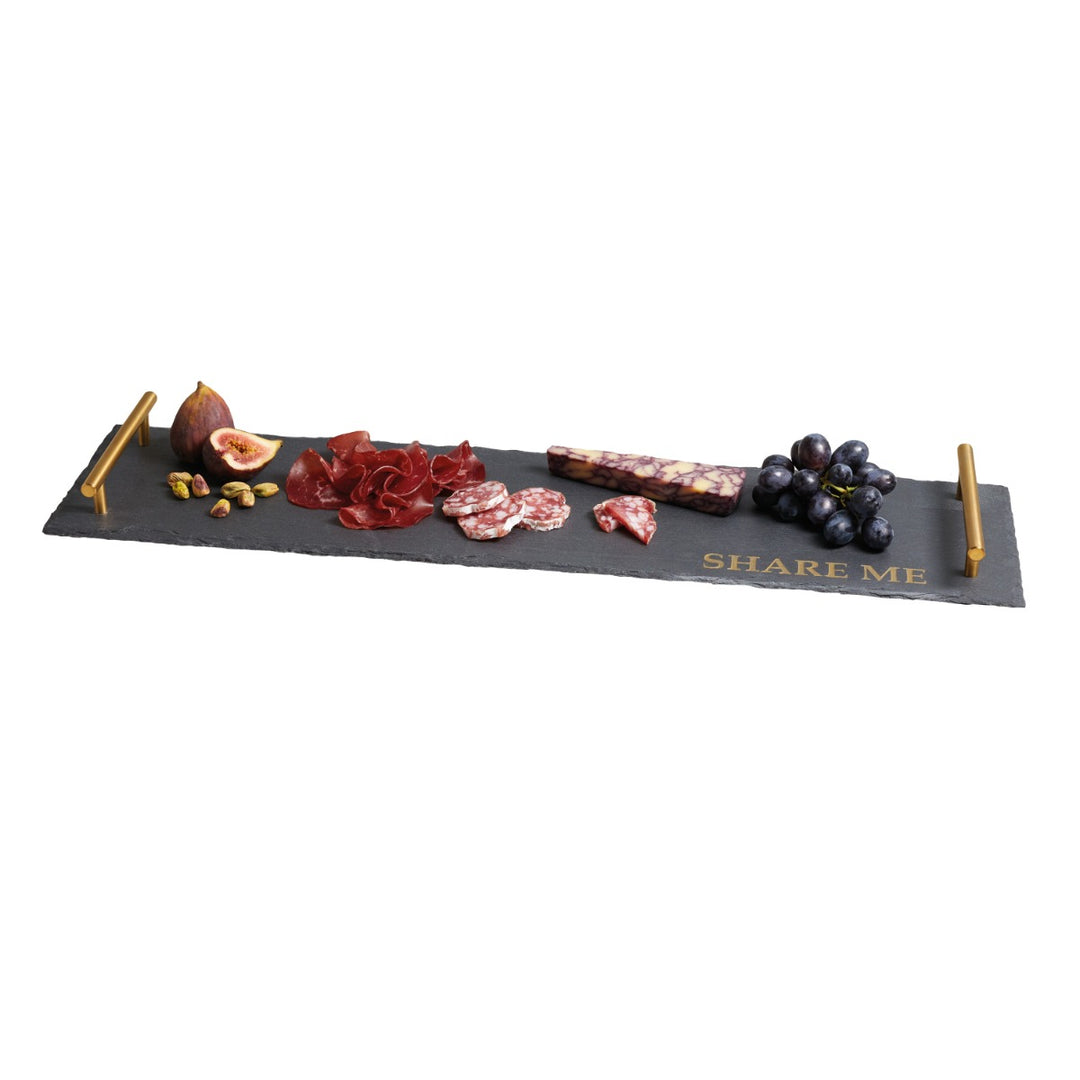 Artesà Slate 'Share Me' Serving Platter with Brass Handles