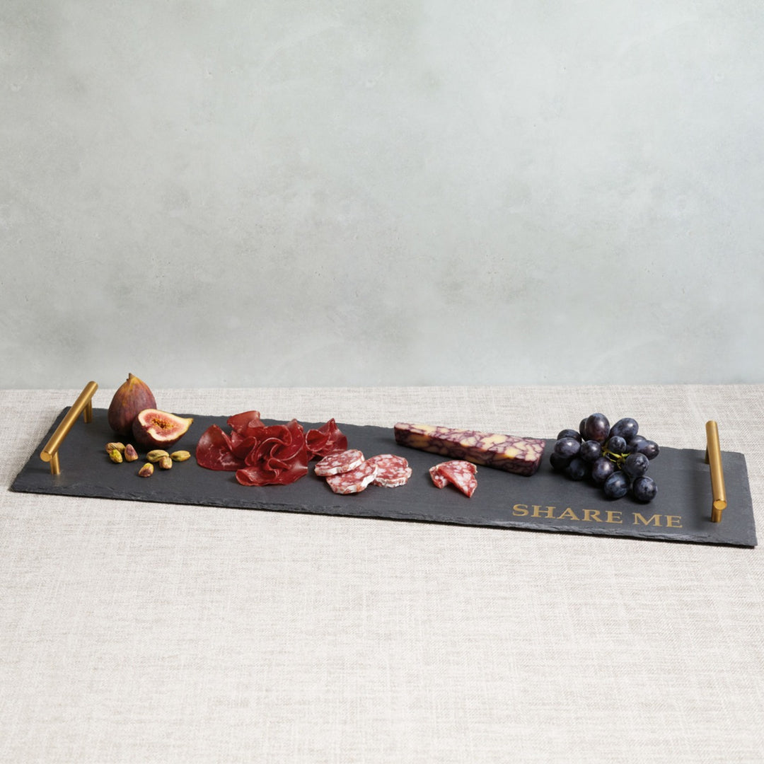 slate serving tray for tapas and antipasti