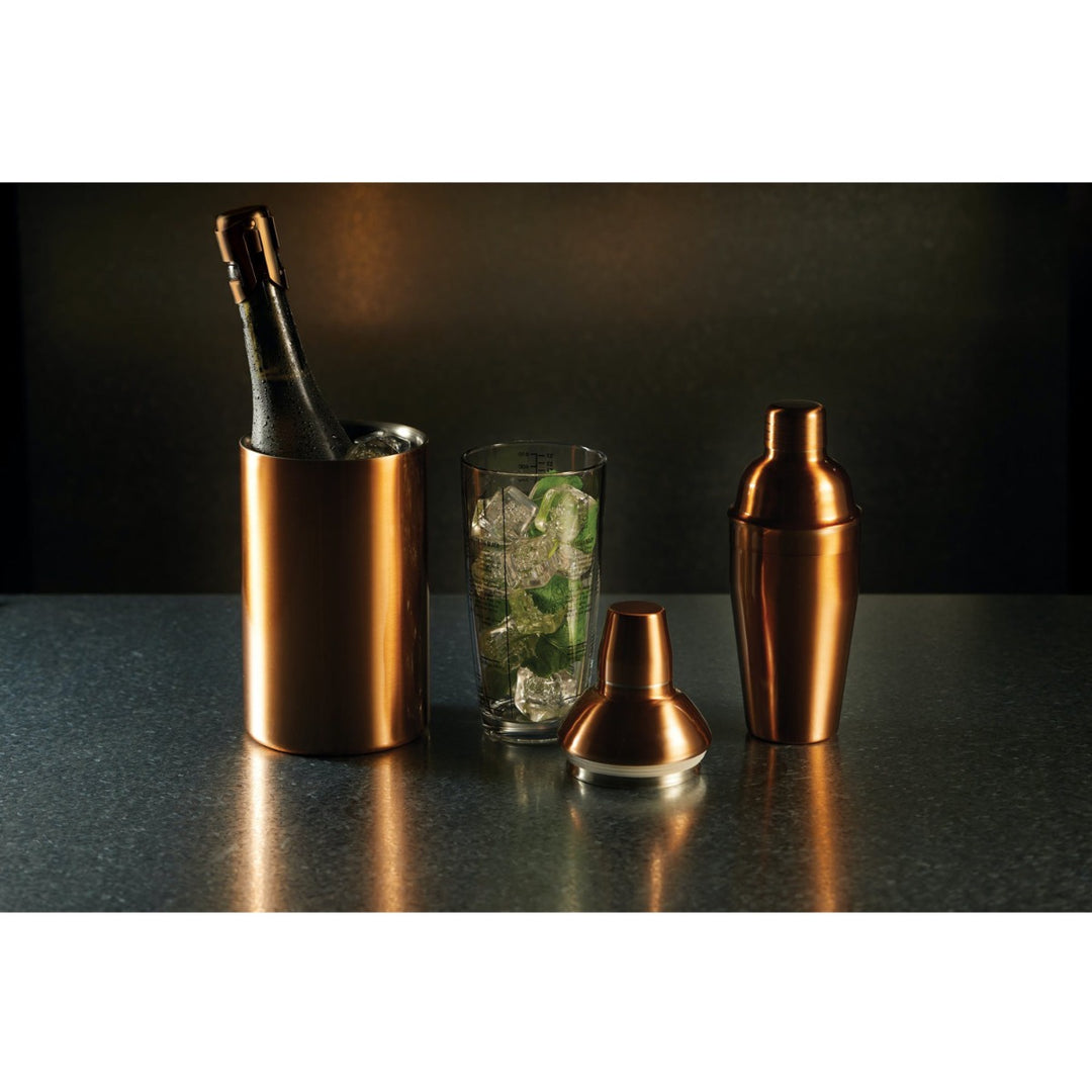 BarCraft Polished Copper Cocktail Shaker