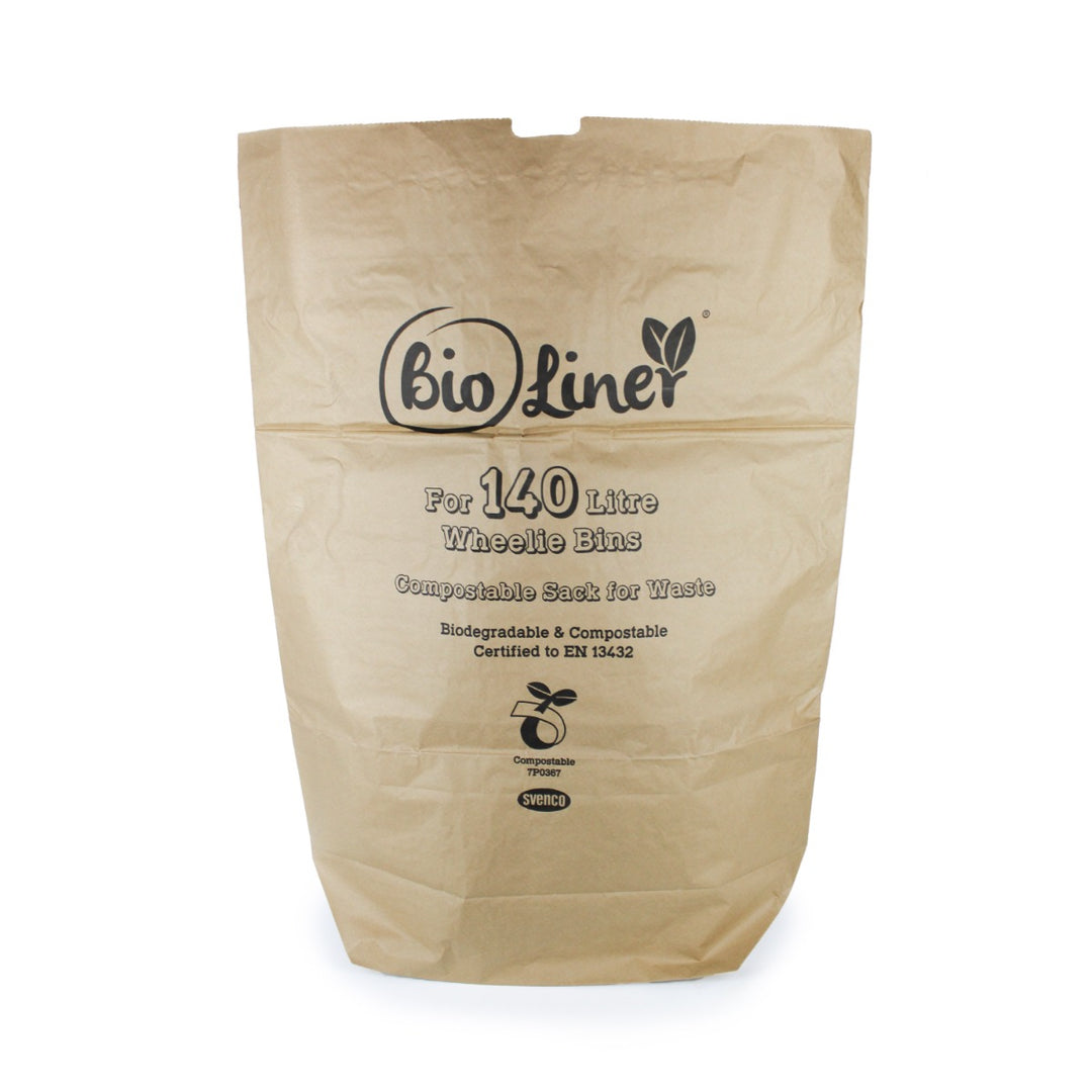 140L BioLiner Paper Compostable Bin Liners for Small Wheelie Bins
