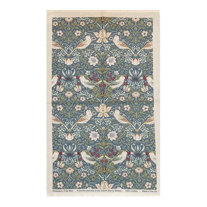 Le Chateau William Morris Strawberry Thief Tea Towel - Blue
