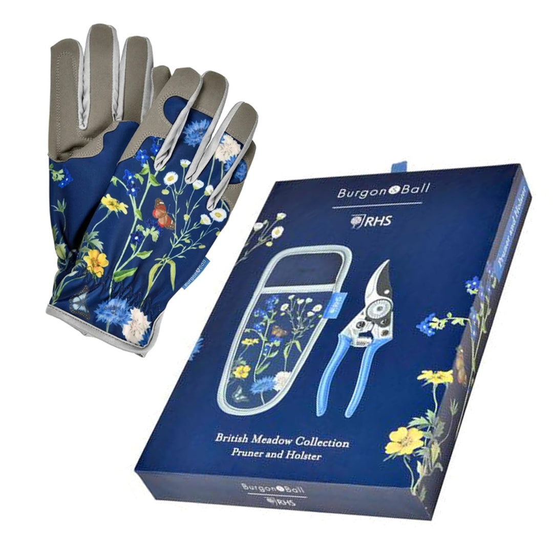 Burgon & Ball British Meadow Set - Gloves & Pruner/Holster