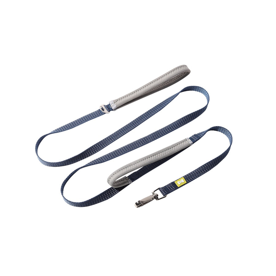 reflective blue dog lead with cushioned grip