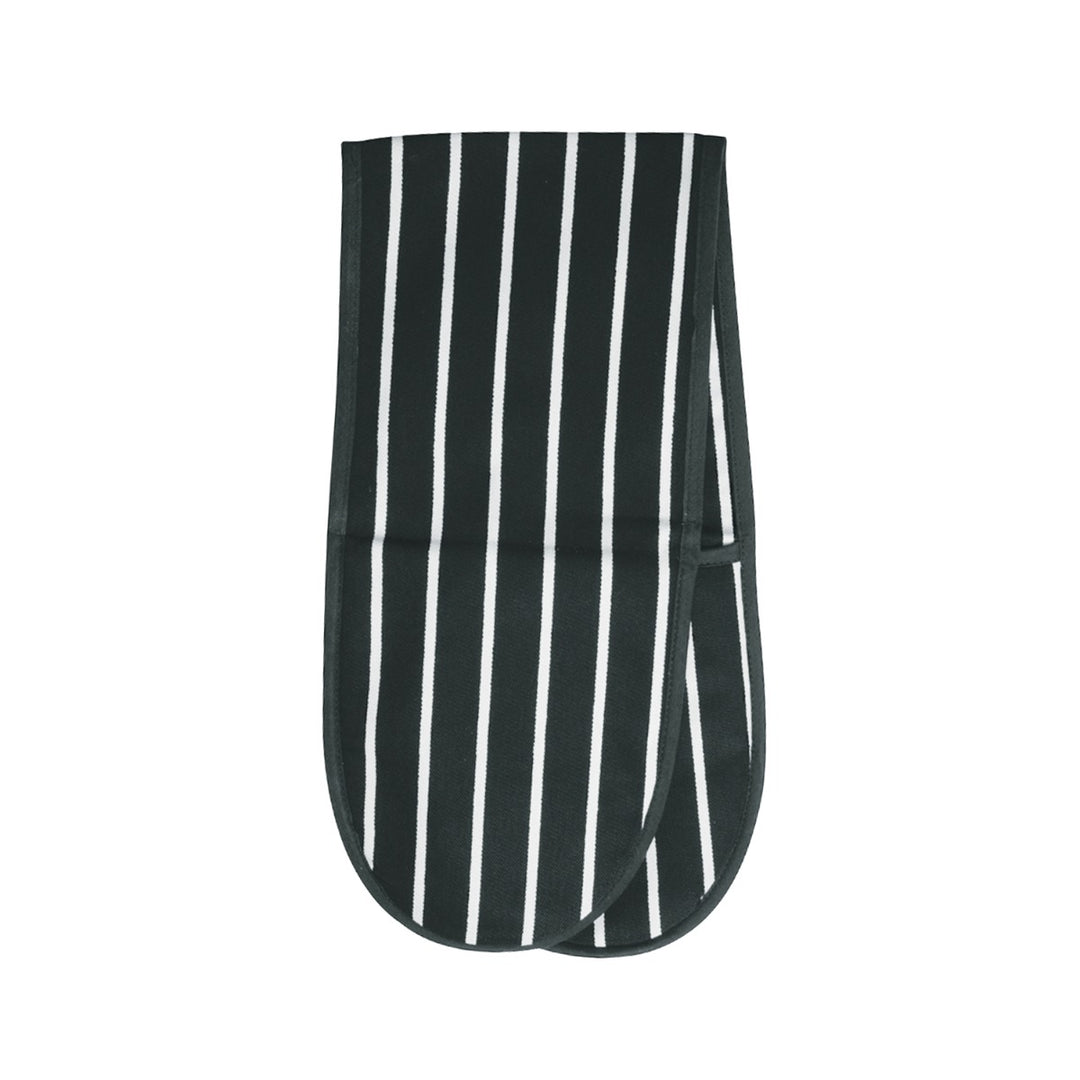 Dexam Butchers Stripe Double Oven Glove - Slate Grey