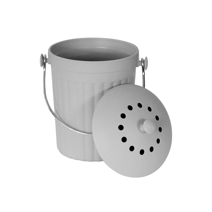Light Grey Bamboo Fibre Compost Pail
