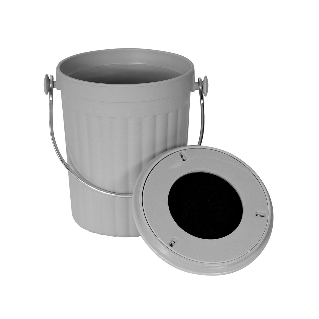 Light Grey Bamboo Fibre Compost Pail
