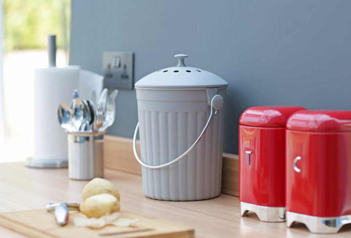 Light Grey Bamboo Fibre Compost Pail