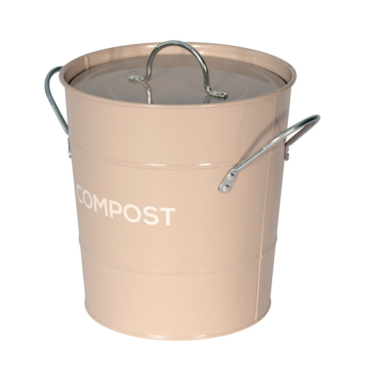 Metal Compost Pail - Coffee