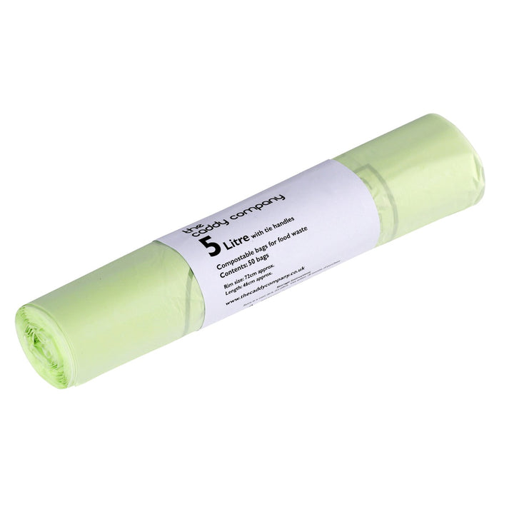5L Caddy Company Tie Handle Compostable Kitchen Caddy Liners
