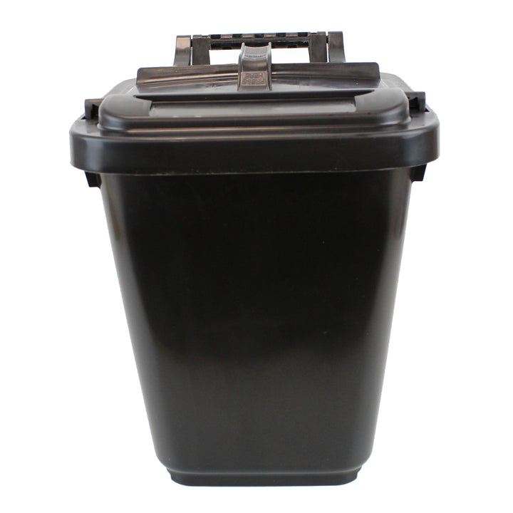 Black Large Kerbside Compost Caddy with Locking Lid - 23L