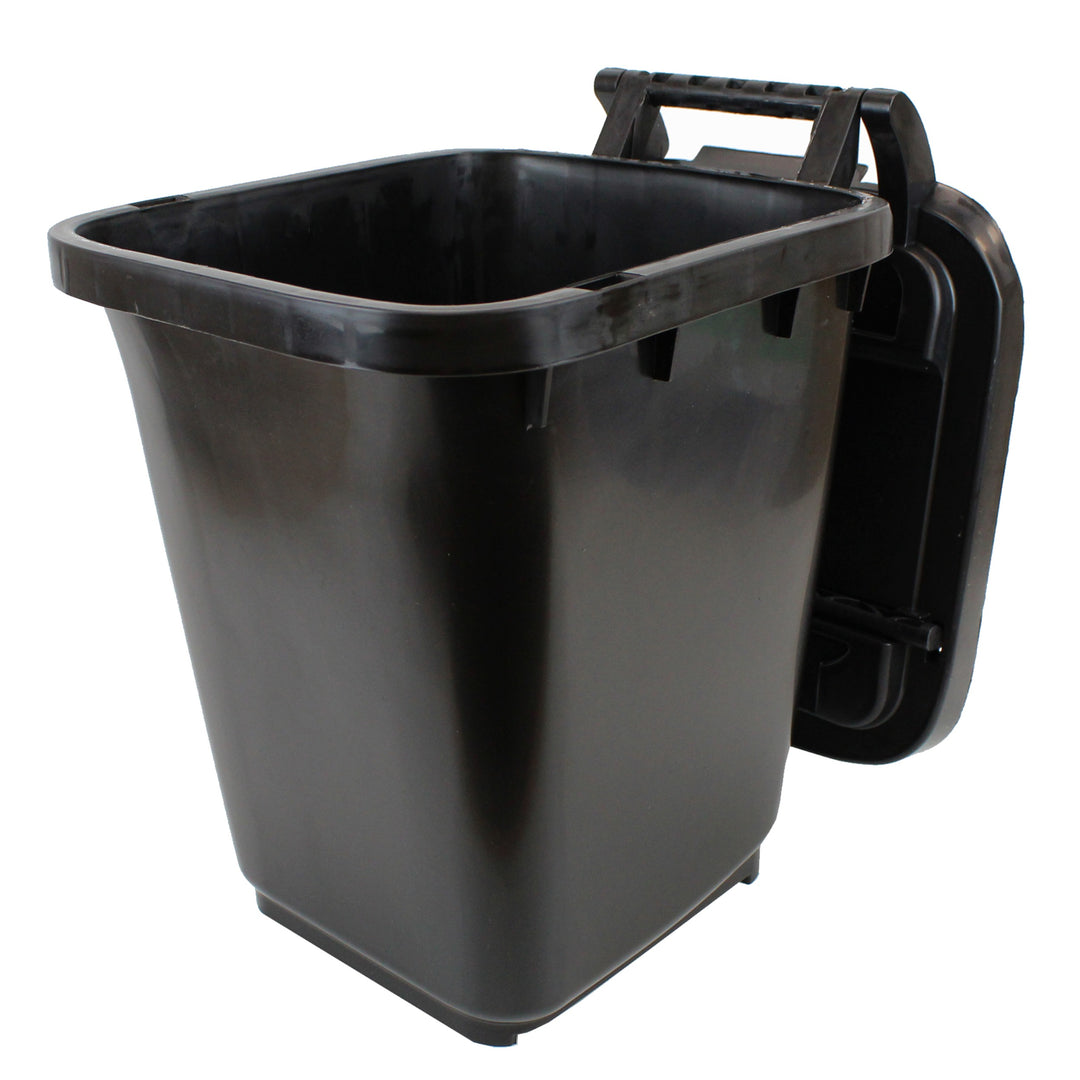 Black Large Kerbside Compost Caddy with Locking Lid - 23L