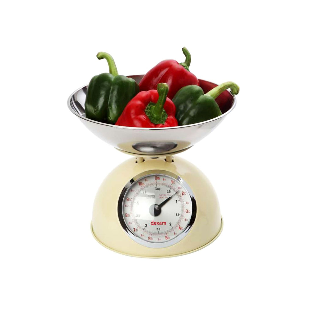 Dexam Mechanical Scales with Stainless Steel Bowl - Cream
