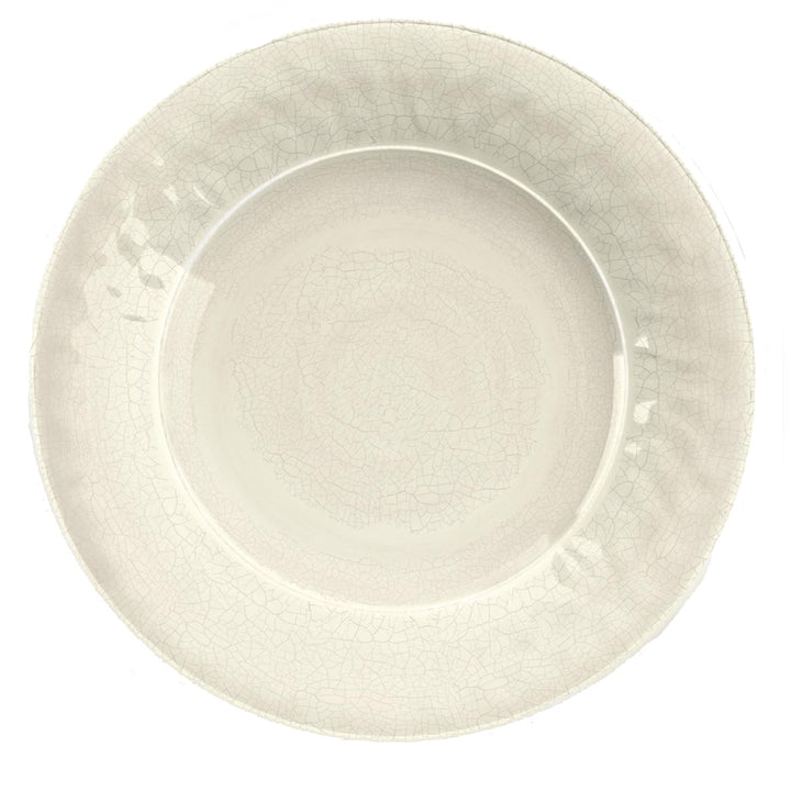 Crackle Cream Melamine Dinner & Side Plate Set