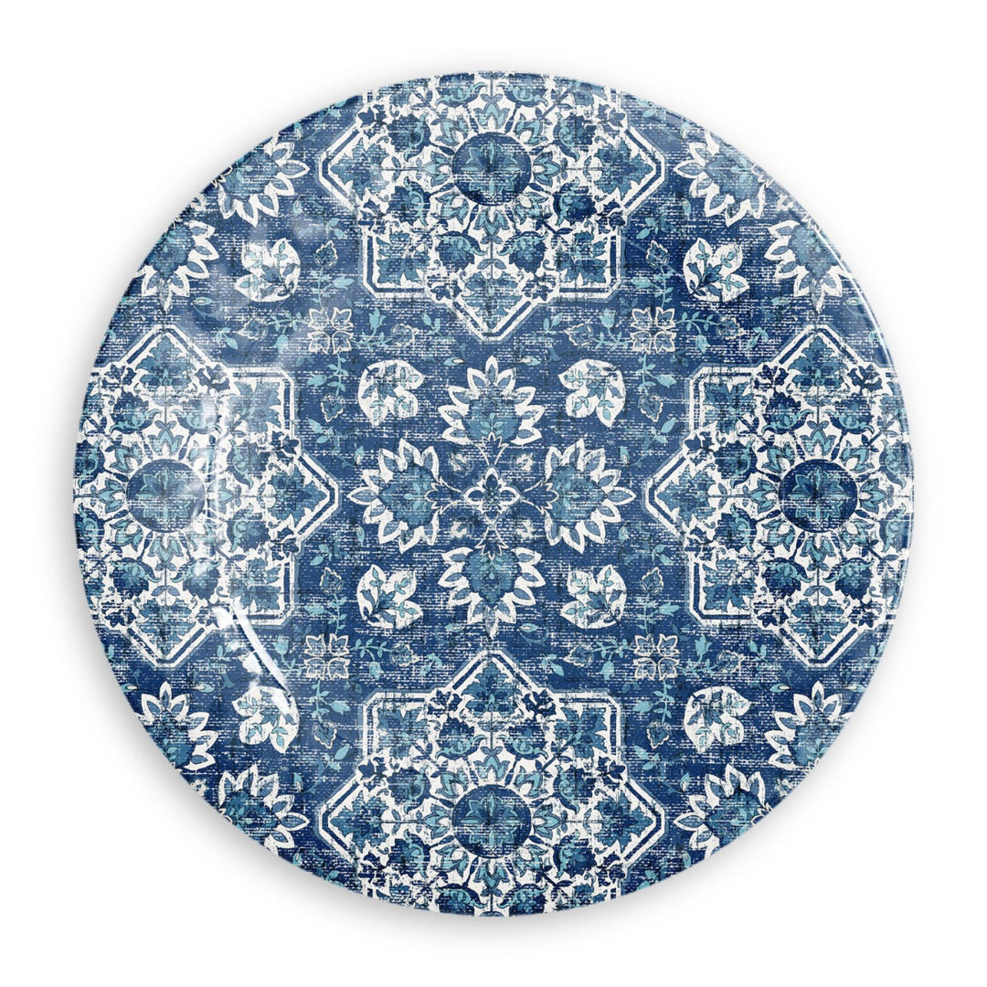 Atlantic Blue Melamine Dinner & Side Plate Set
