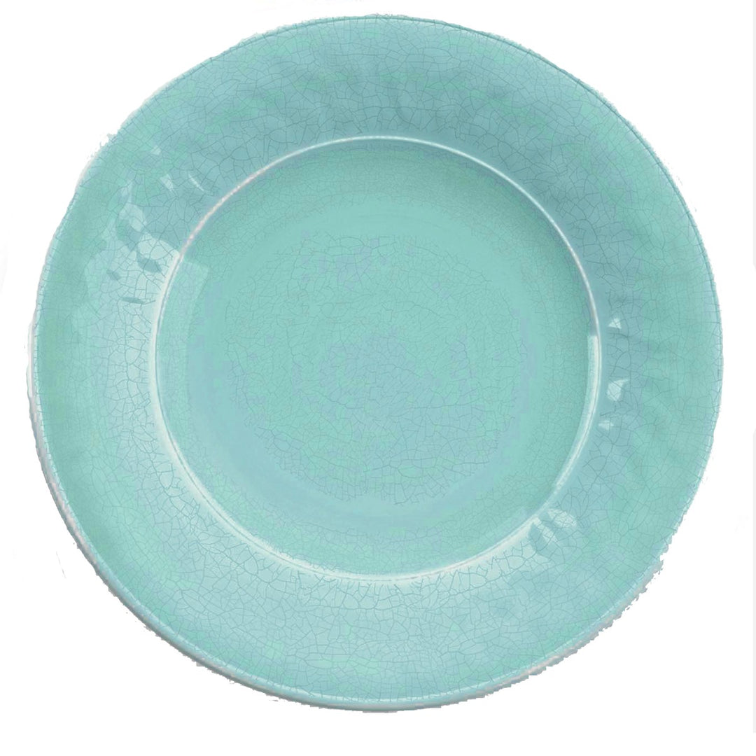 Crackle Turquoise Melamine Dinner Plates