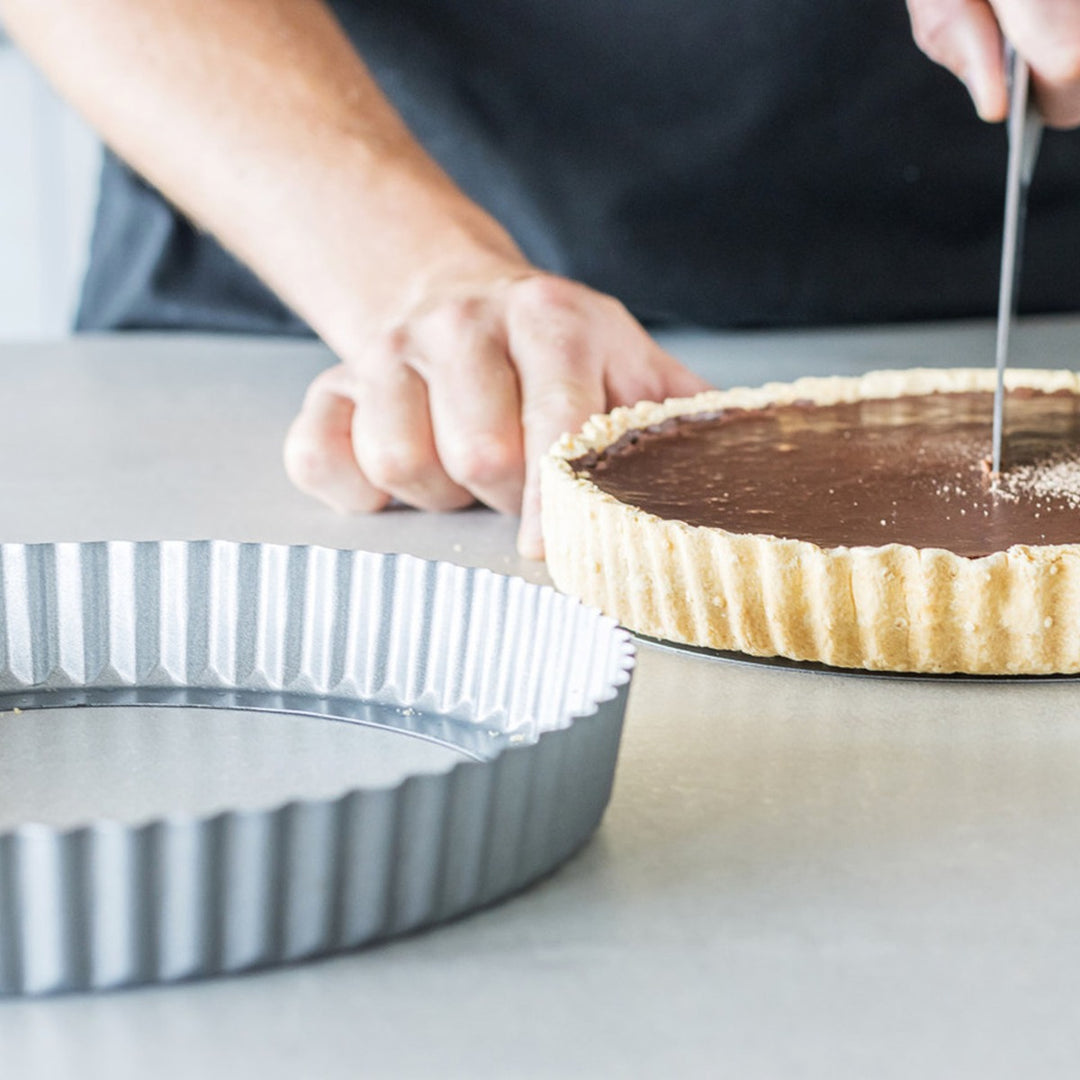 KitchenCraft Non-Stick Loose Base Flan/Quiche Tin - 24.5cm