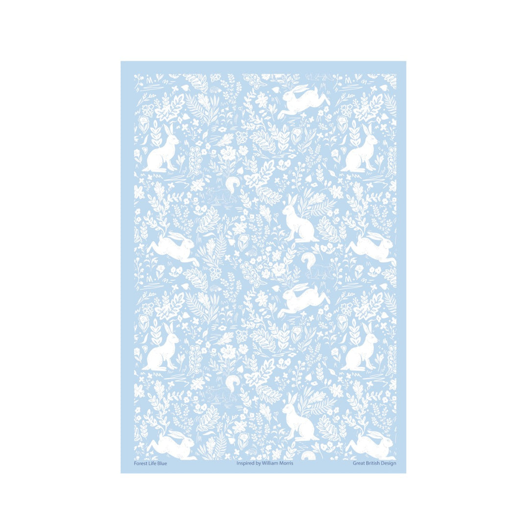Le Chateau Forest Life Tea Towel - Blue