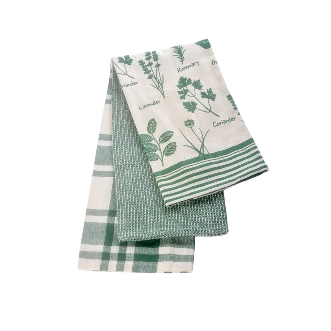 The Pantry Kitchen Herbs Tea Towels Set