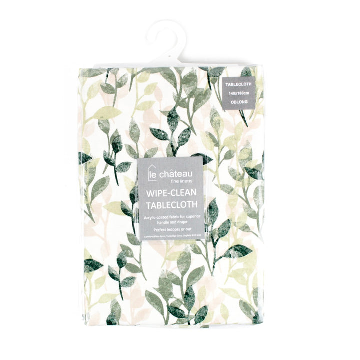 Le Chateau Wipe Clean Tablecloth - Green Botany