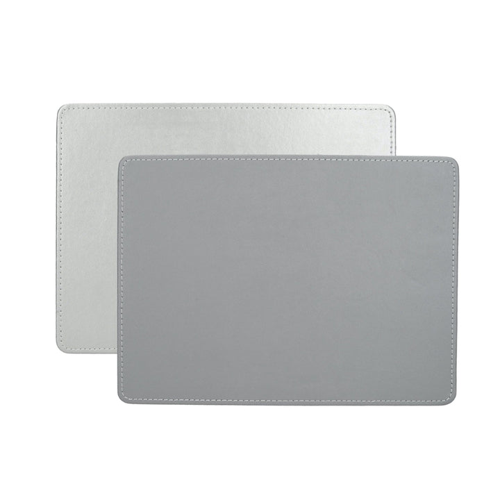 Creative Tops Silver Faux Leather Placemats