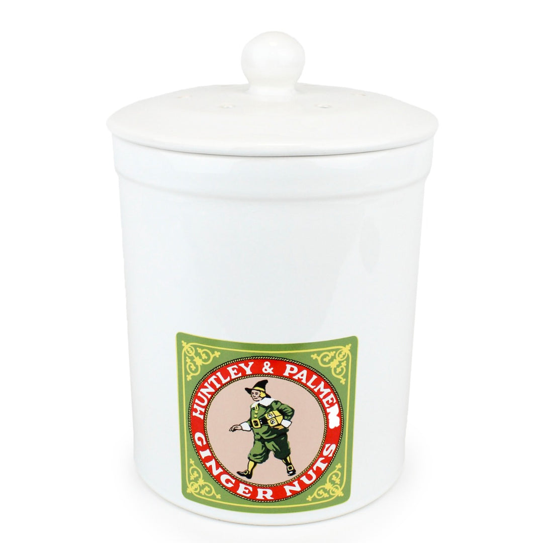 Ginger nuts logo printed on a food waste bin
