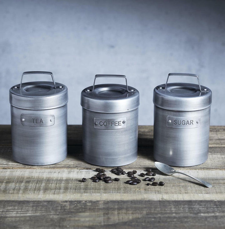 Industrial Kitchen Tea, Coffee & Sugar Canister Set