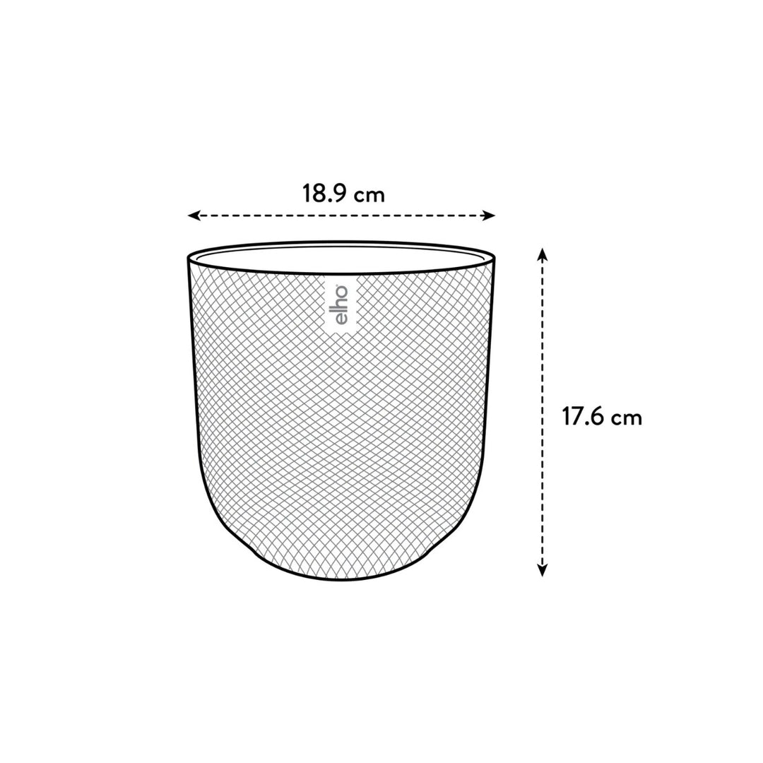 Elho Lavender Jazz Round Recycled Plastic Plant Pot - 19cm