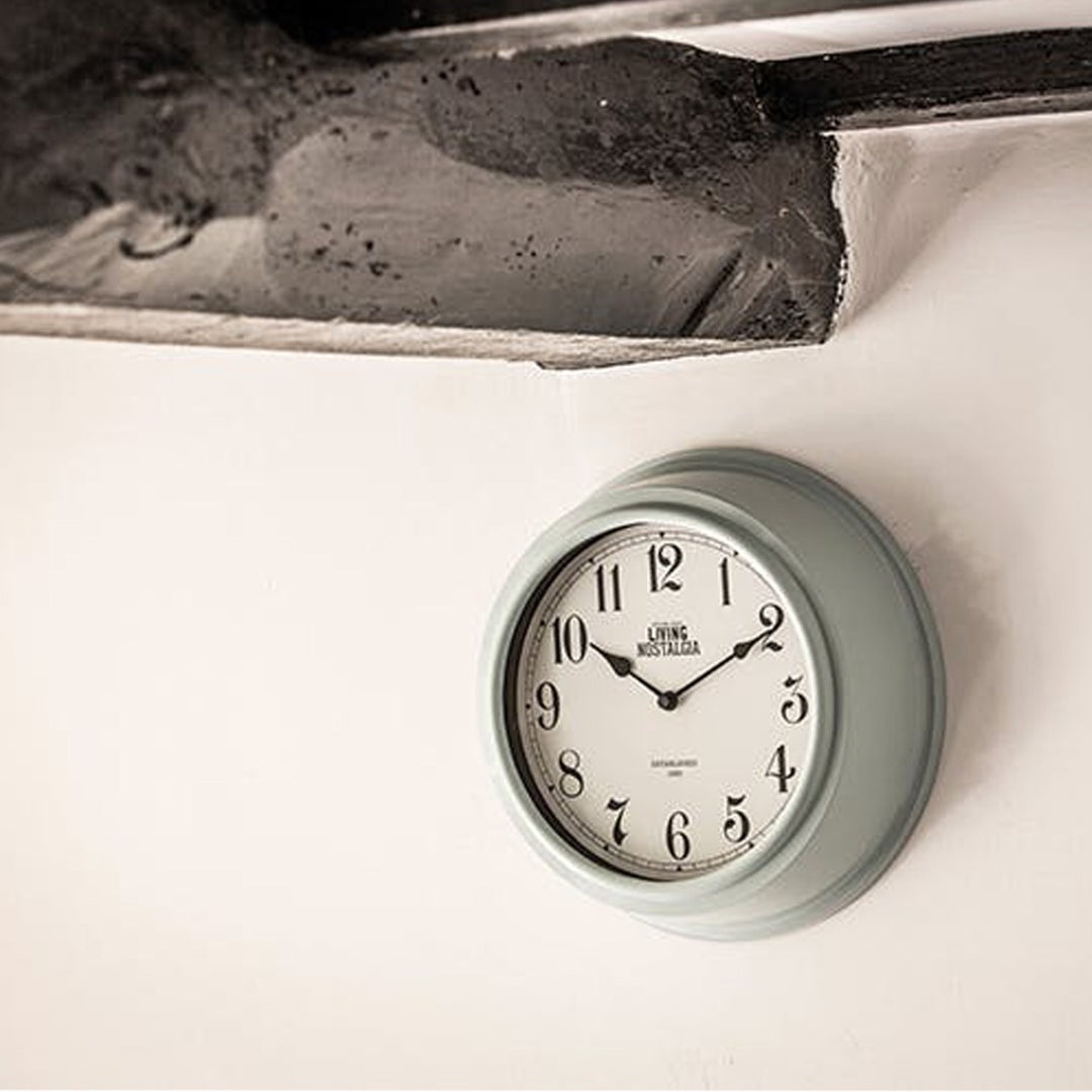 Living Nostalgia Vintage Blue Wall Clock