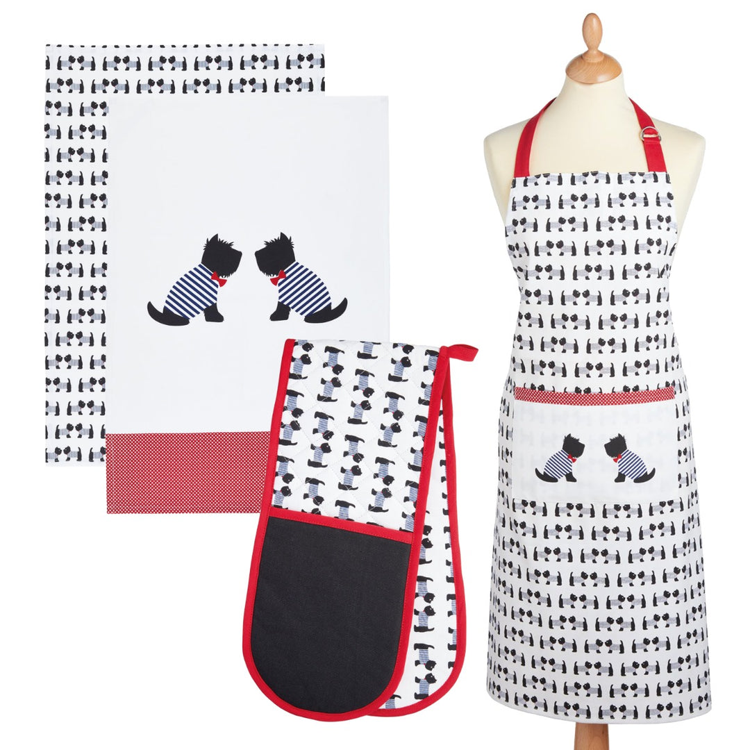 KitchenCraft Westie Dog Kitchen Linen Set