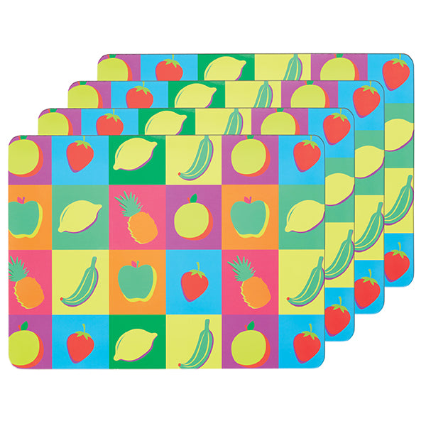 KitchenCraft Colourful Fruit Cork Placemats
