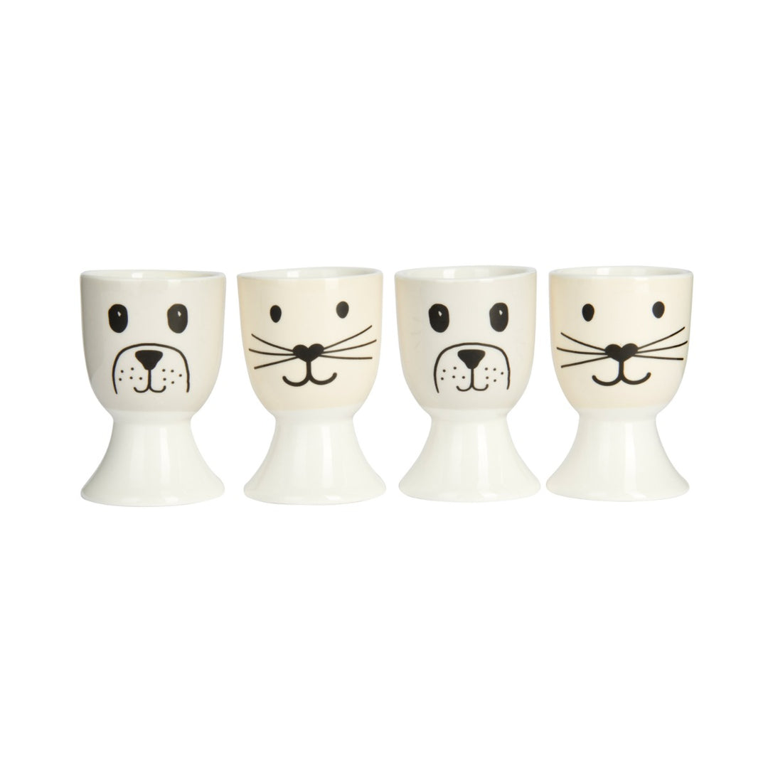 KitchenCraft Cats & Dogs Egg Cup Set
